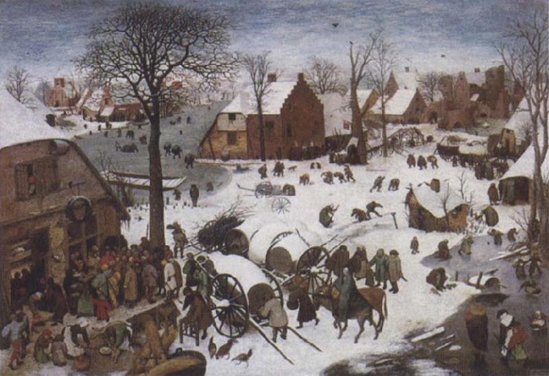BRUEGHEL, Pieter the Younger The Numbering at Bethlehem Norge oil painting art